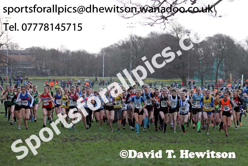 Girls under-15 Northern Cross Country Champs., Witton Park, Blackburn. Photo: David T. Hewitson/Sports for All Pics